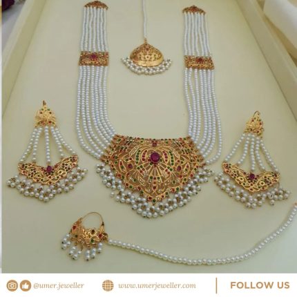 Gold Plated Mala With Pearls